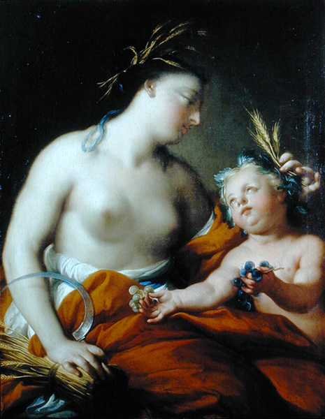 Allegory of Autumn (Ceres) (olje på lerret) av Andrea (attr.to) Casali