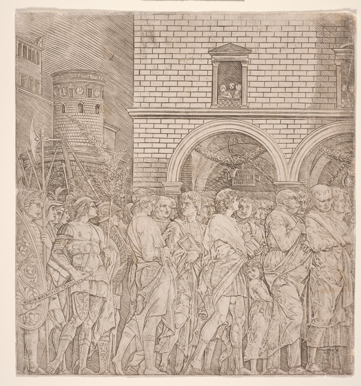 The Triumphs of Caesar : The Senators, ca. 1495 (gravering) av Andrea (school of) Mantegna