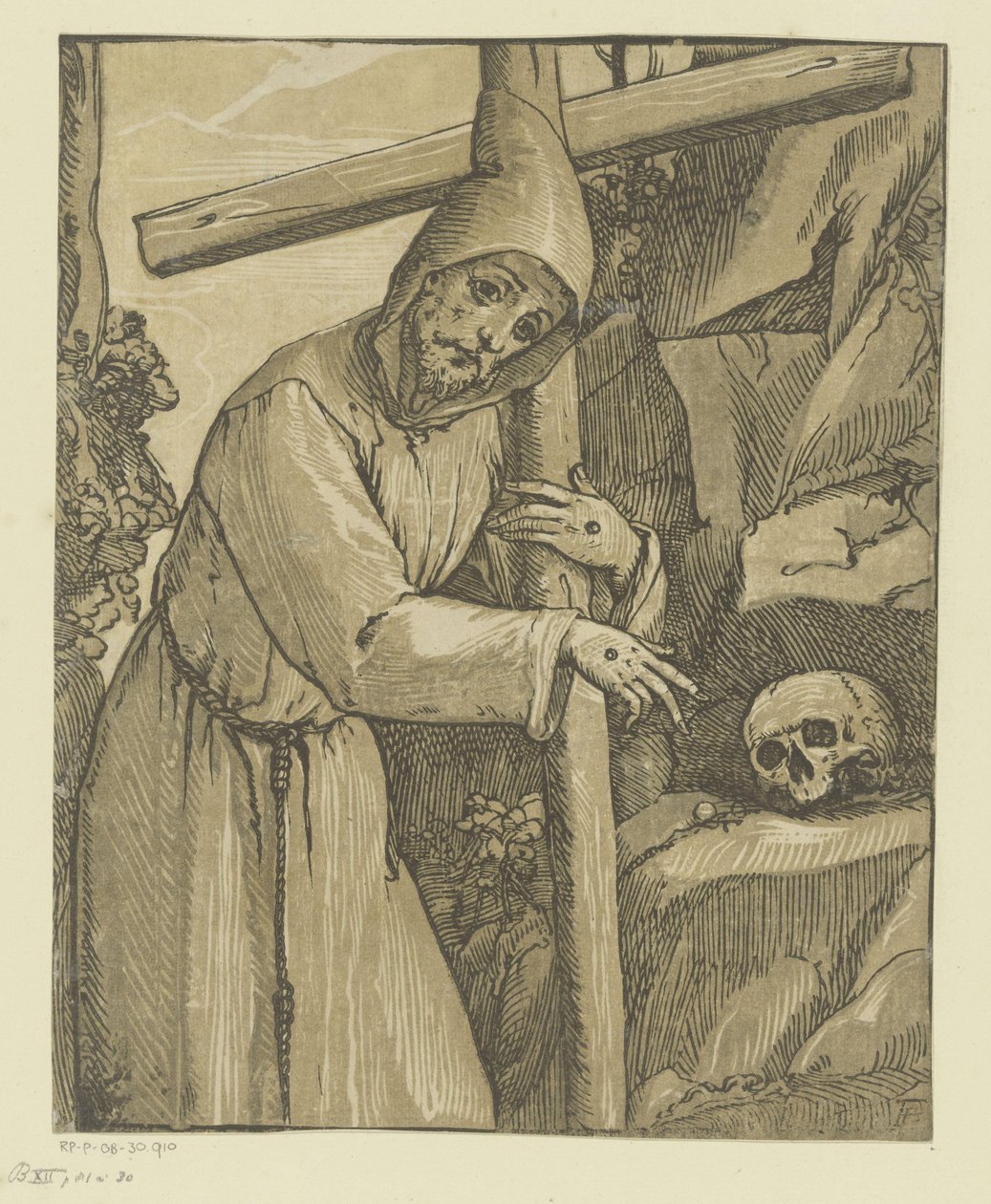 Den hellige Frans av Assisi av Andrea Andreani