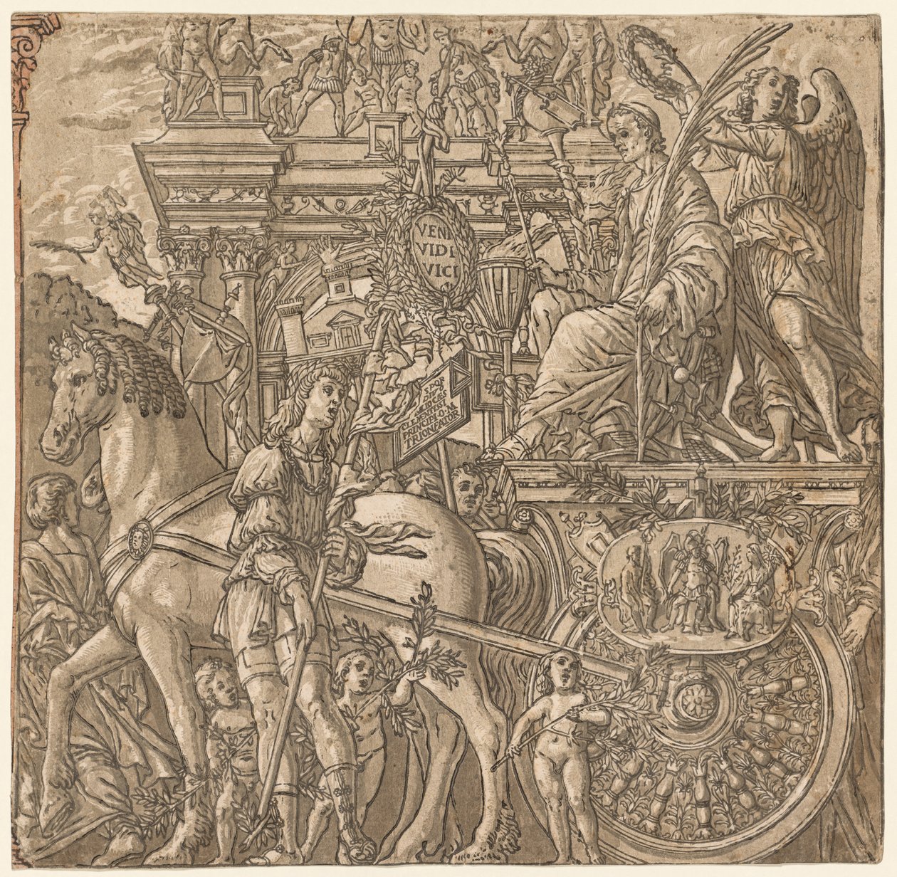 The Triumph of Julius Caesar: Caesar Triumphant, 1593-99. av Andrea Andreani