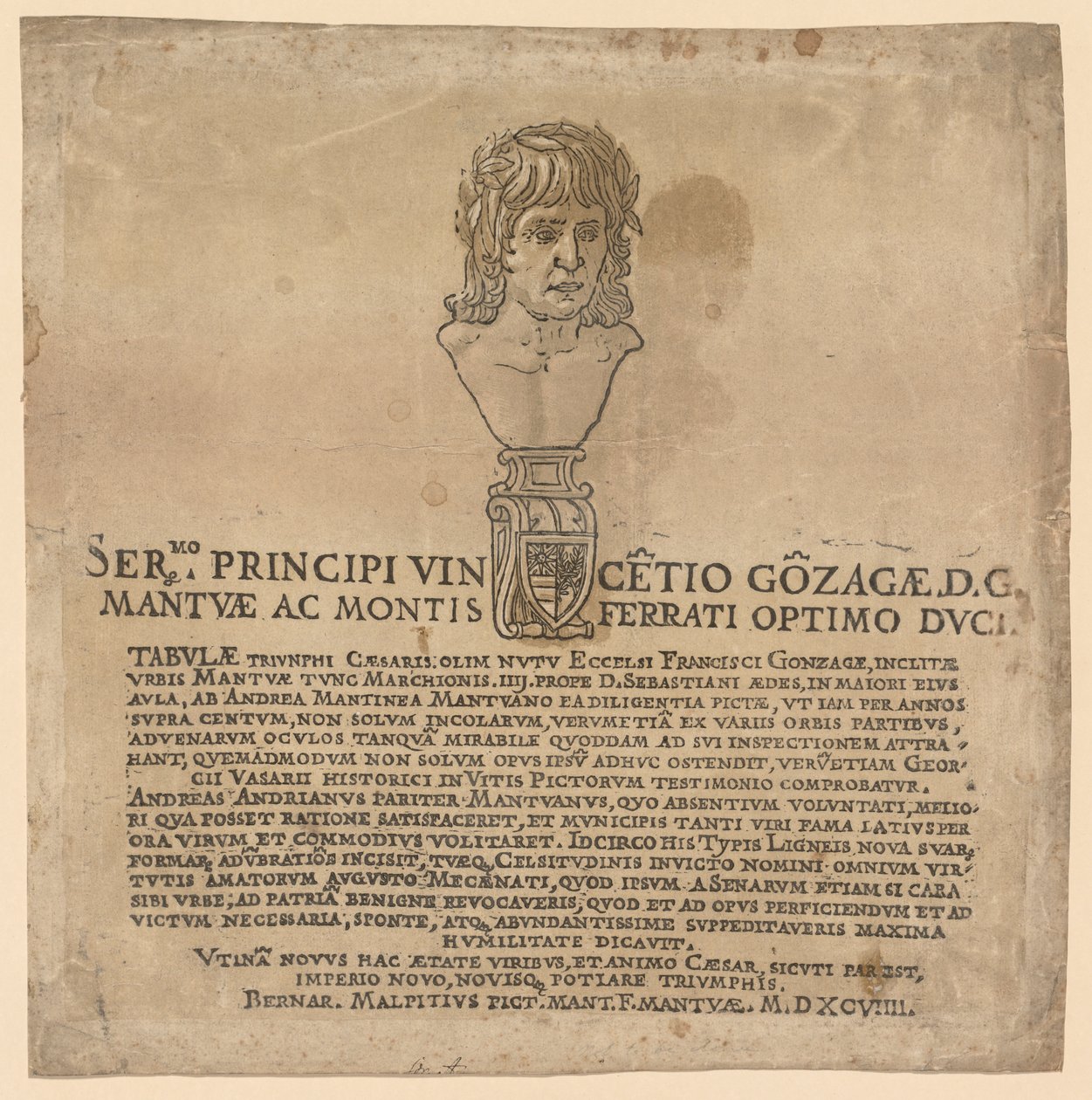 The Triumph of Julius Caesar: Frontispice av Andrea Andreani