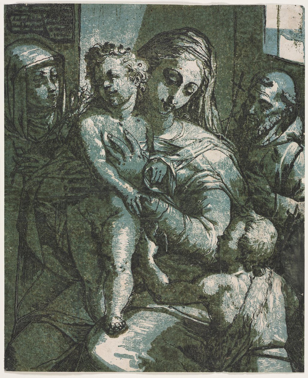Jomfru og barn med St. John, St. Catherine of Siena og Saint Francis av Andrea Andreani