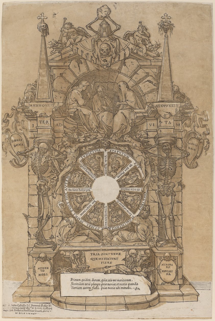 Allegori om døden av Andrea Andreani after Giovanni Fortuna