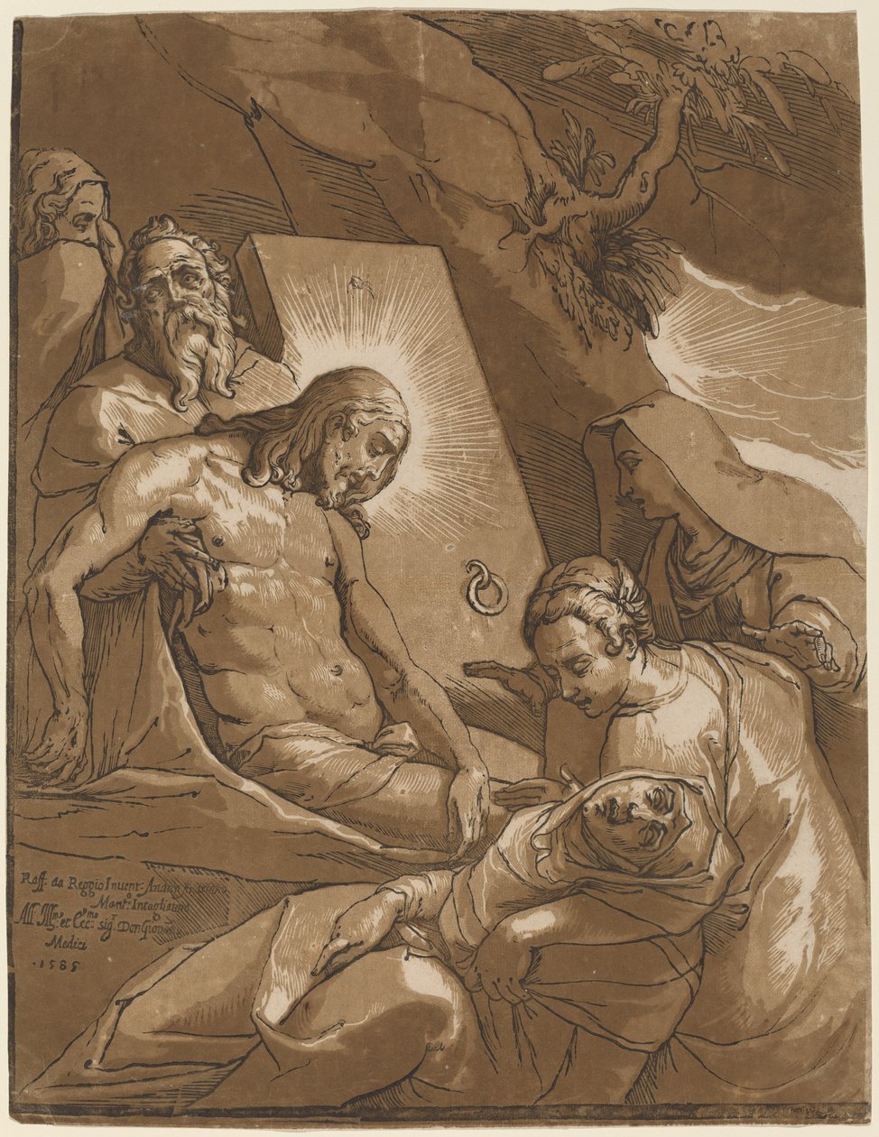 Gravleggingen av Andrea Andreani after Raffaello Motta