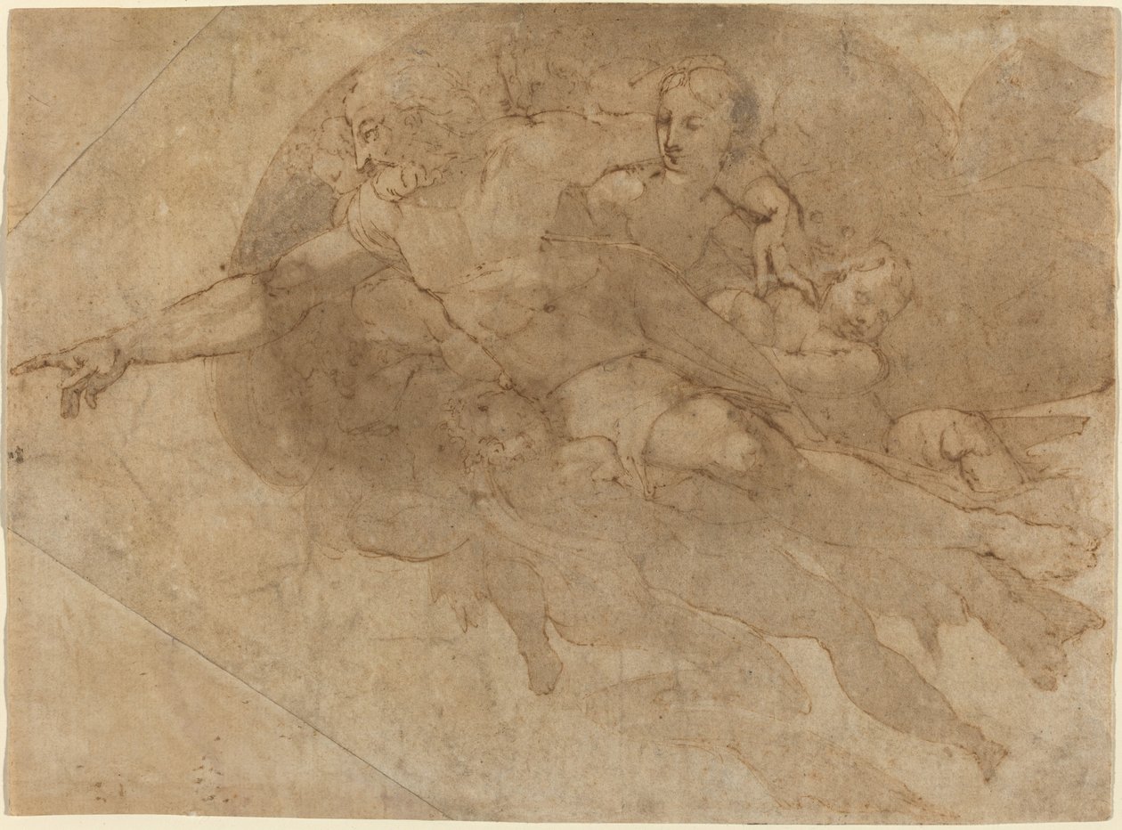 Gud Fader i herlighet av Andrea Boscoli after Michelangelo