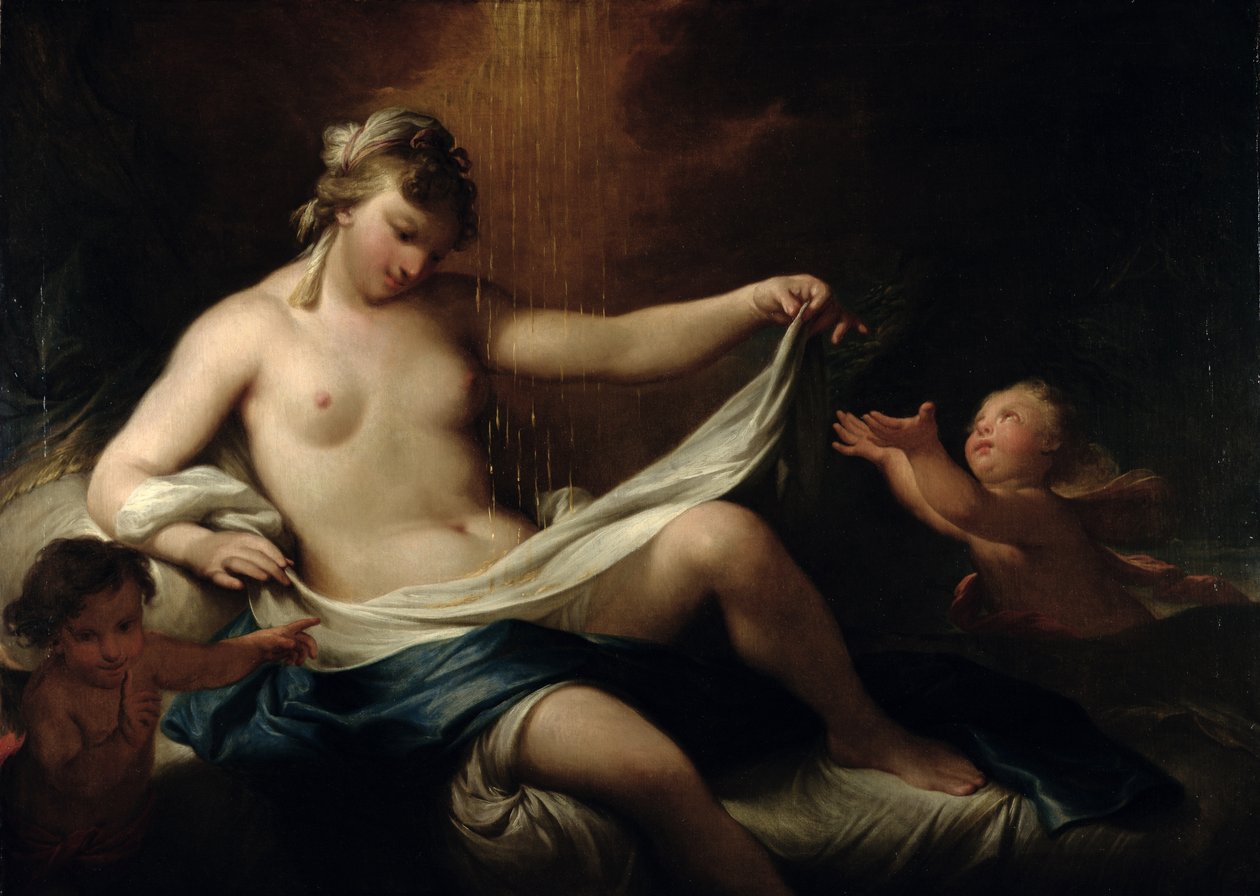 Danae and the Golden Shower, ca. 1750 av Andrea Casali