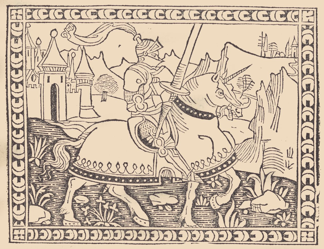 Joust av Giuliano de Medici ..., ca. 1495-1500 av Andrea Ghirlandi
