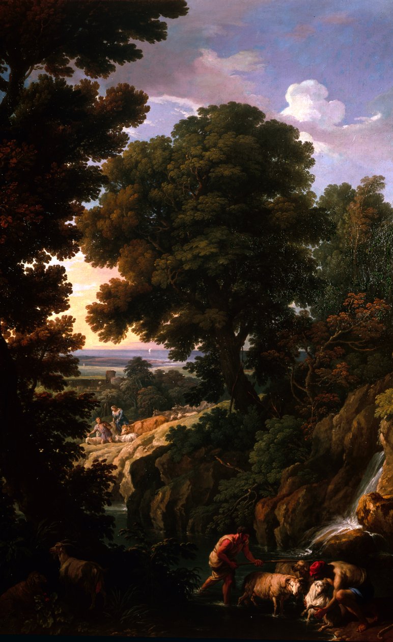 A Landscape with Shepherds, ca. 1730 (olje på lerret) av Andrea Locatelli