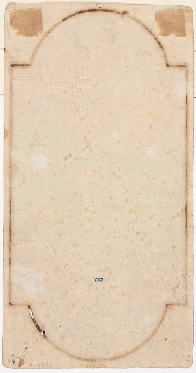 Fragment av en buesporing fra recto verso, første halvdel av 1700-tallet. av Andrea Locatelli