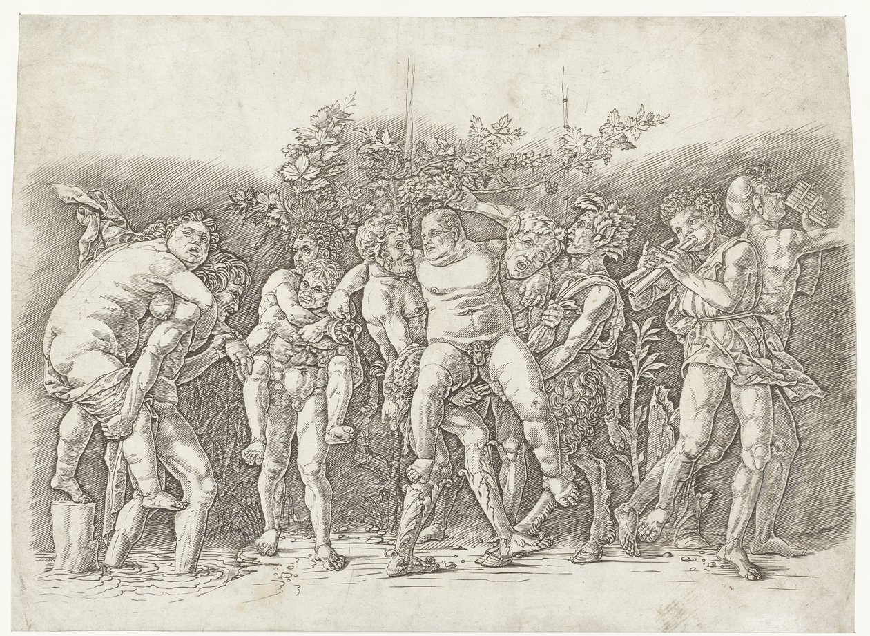 Bacchanal møtte Silenus av Andrea Mantegna