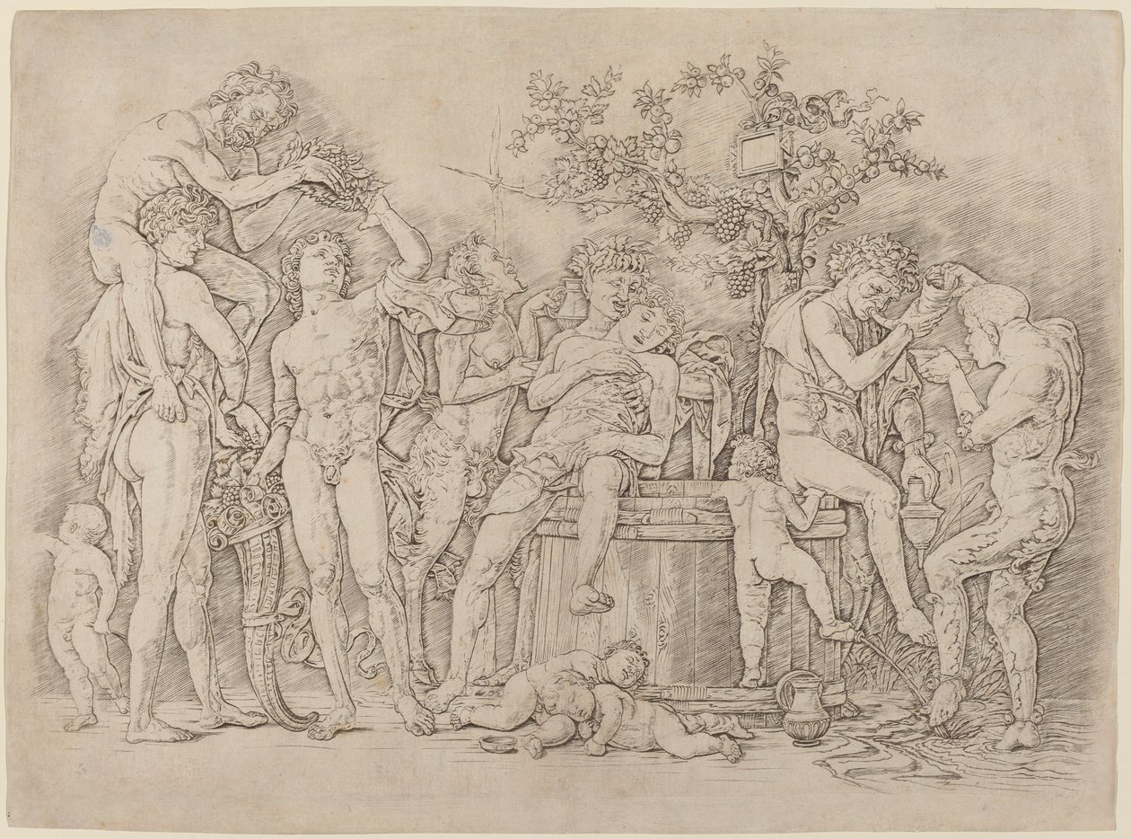 Bacchanal med et vinkar av Andrea Mantegna