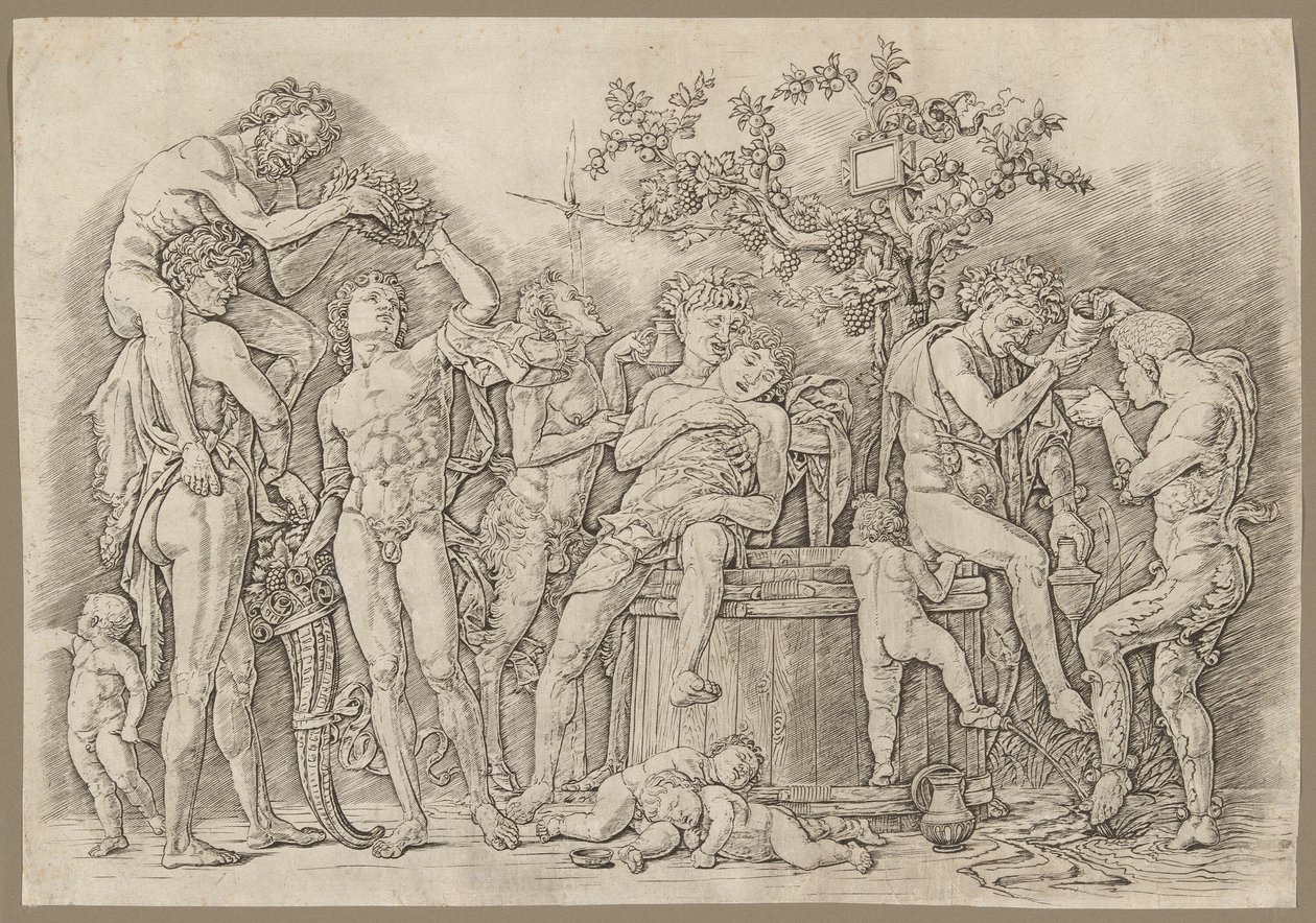 Bacchanal med et vinkar av Andrea Mantegna