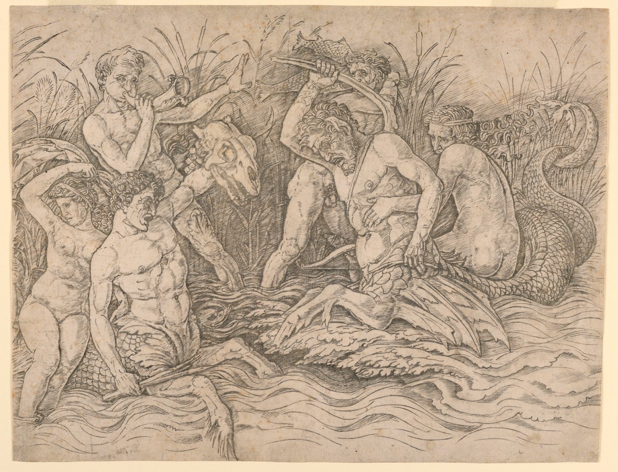 Battle of the Sea Gods, høyre halvdel av Andrea Mantegna