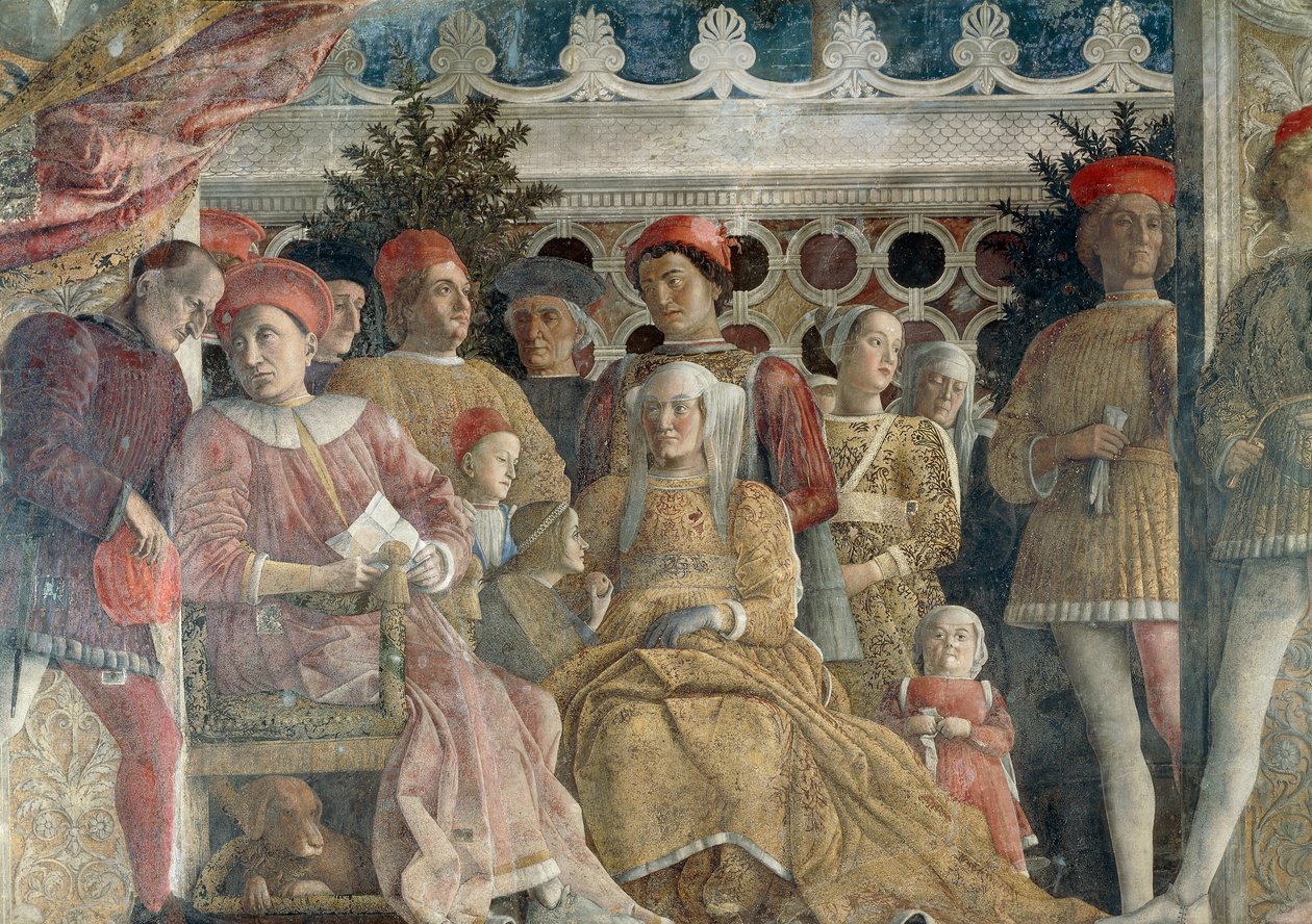 Court Wall, den sentrale scenen av Andrea Mantegna
