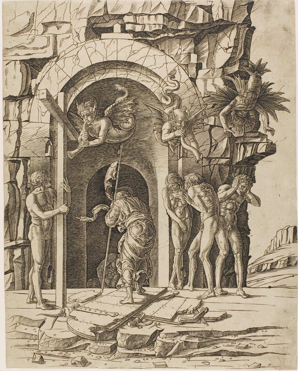 Nedstigning til Limbo av Andrea Mantegna