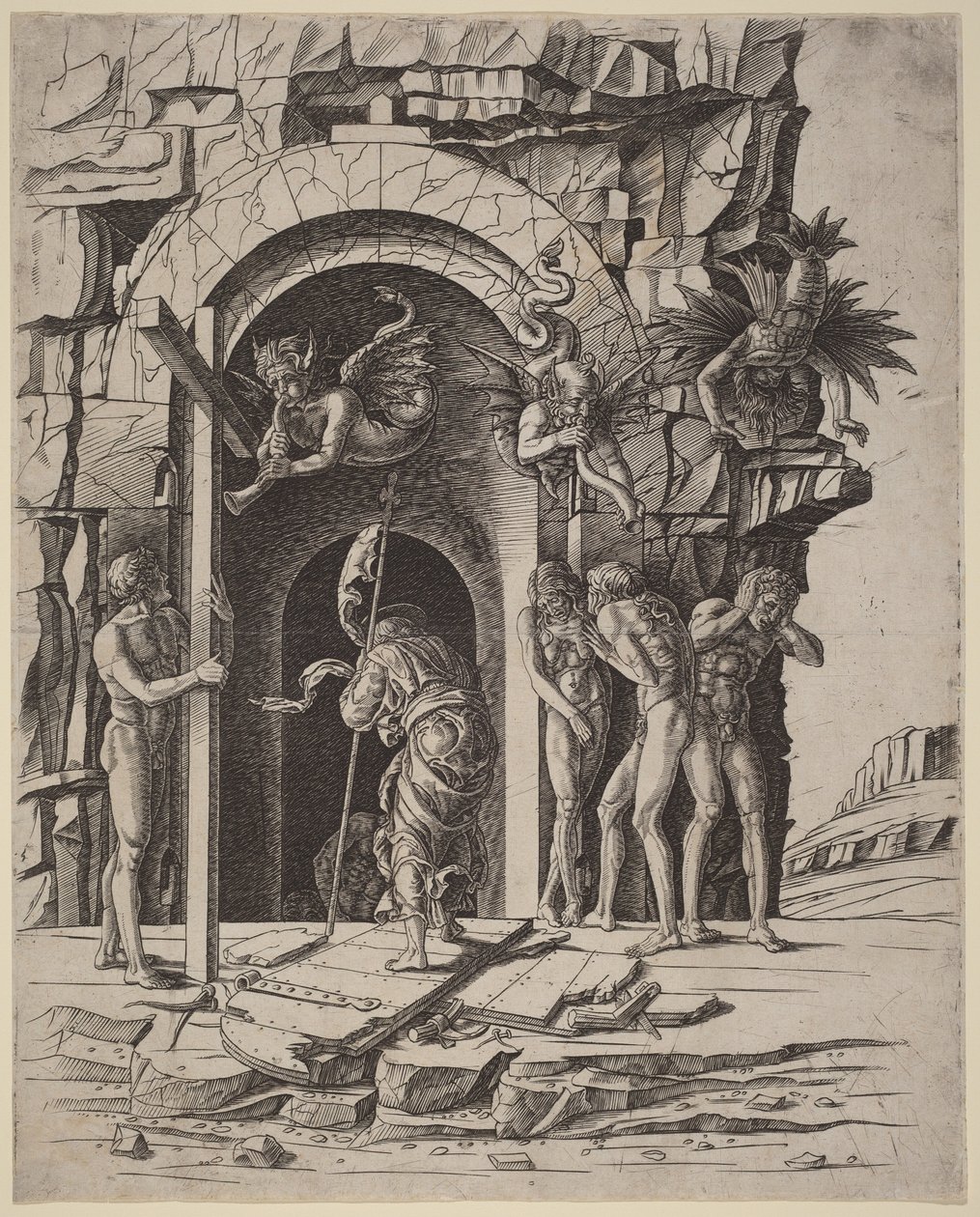 Nedstigning til Limbo av Andrea Mantegna