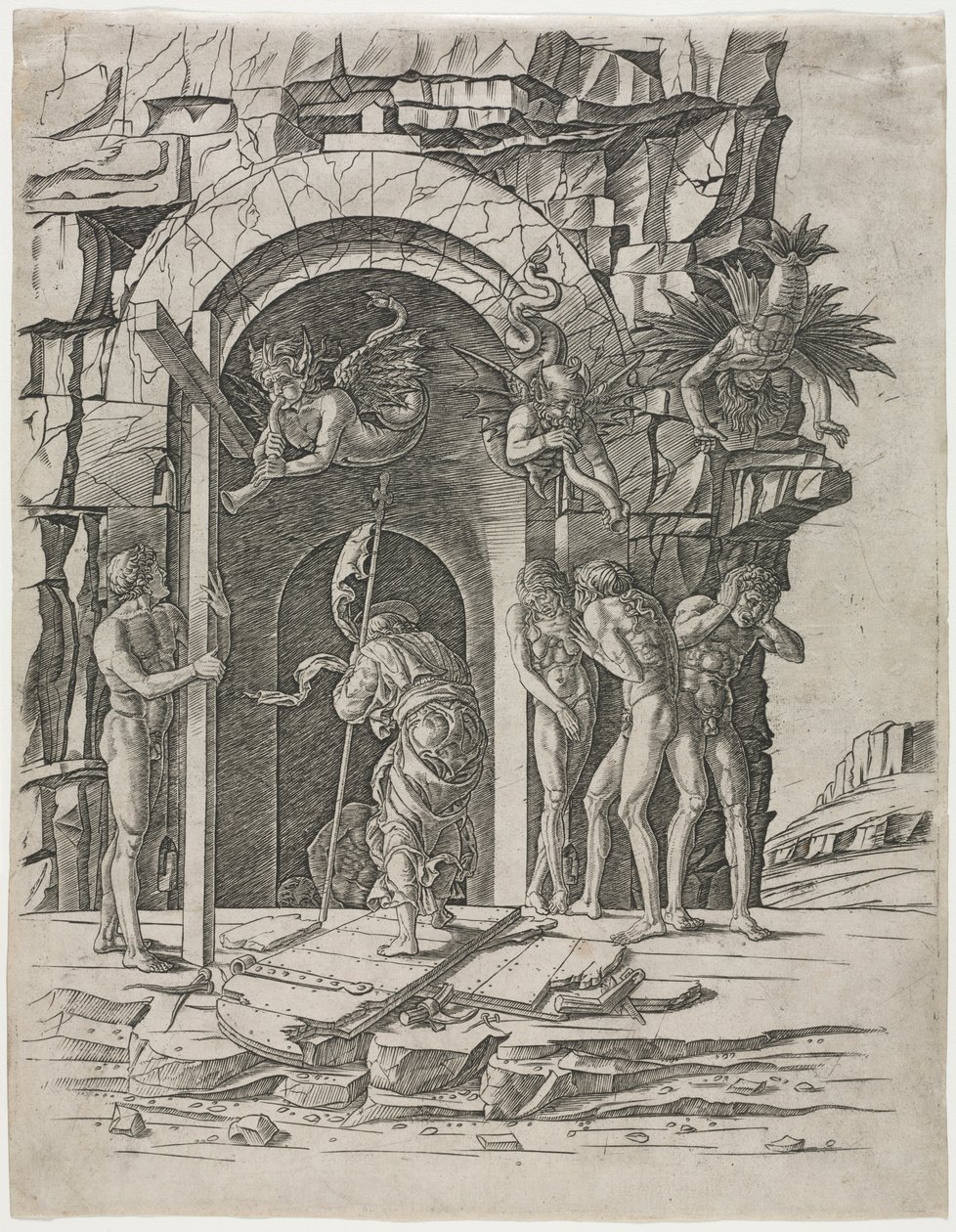 Nedstigning til Limbo, sent på 1460-tallet. av Andrea Mantegna