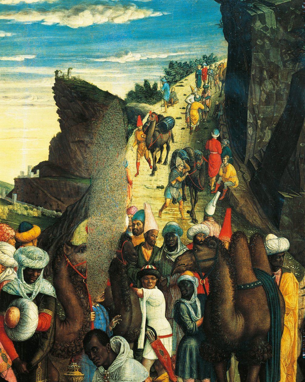 Detalj fra Adoration of the Magi som representerer The Magi