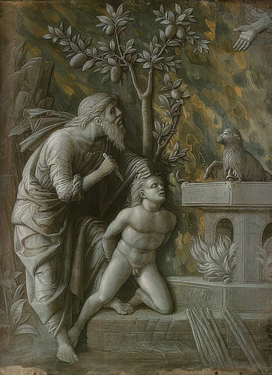 Isaks offer. Rundt 1490-95 av Andrea Mantegna