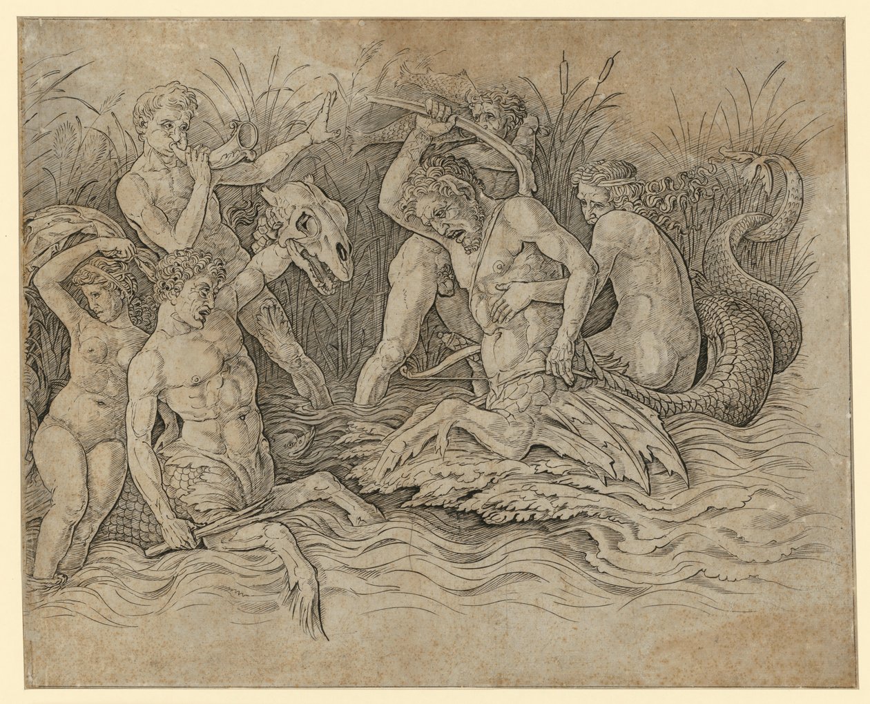 Havgudenes kamp av Andrea Mantegna