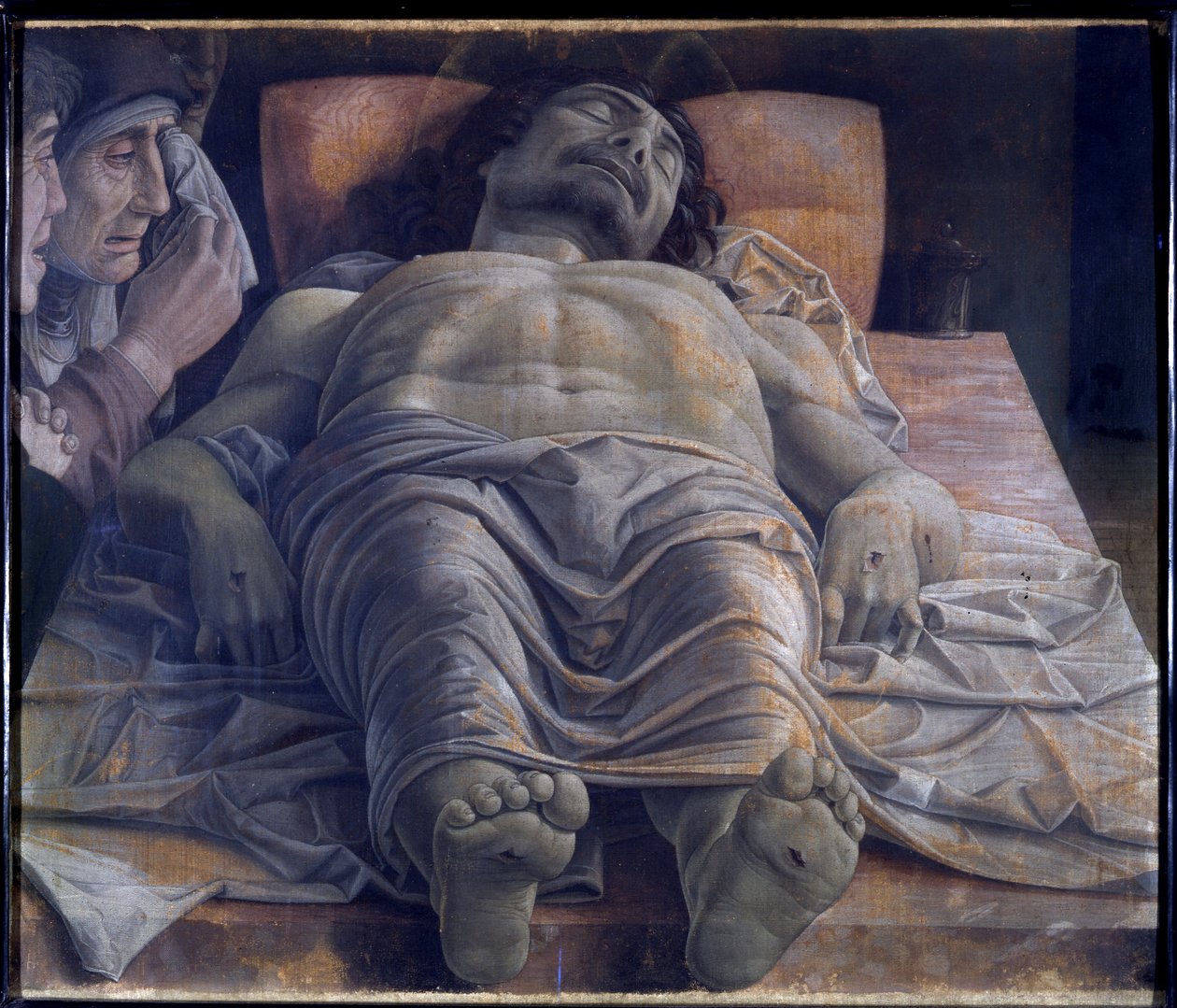Klagesang over den døde Kristus, ca. 1483 (tempera på lerret) av Andrea Mantegna