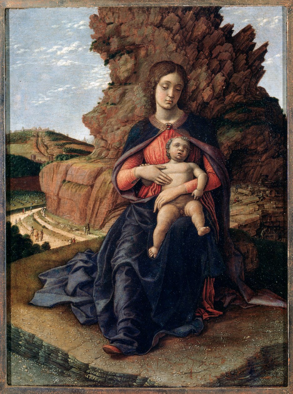 Madonna of the Caves - tempera på panel av Andrea Mantegna