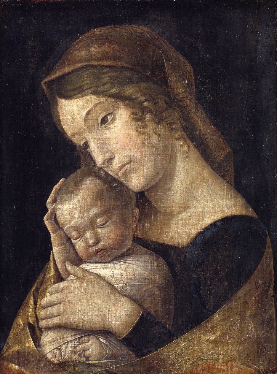 Maria med det sovende barnet av Andrea Mantegna