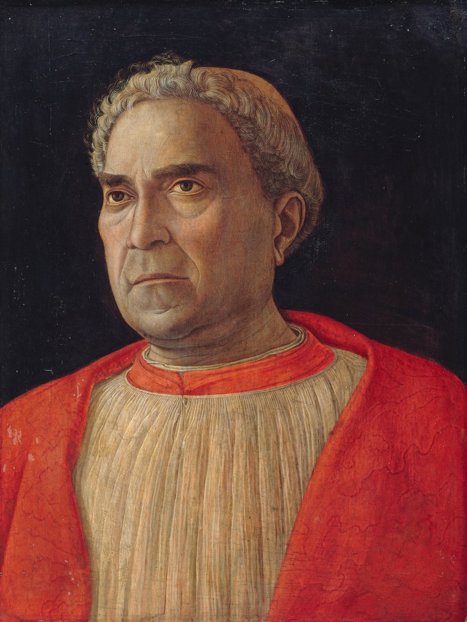 Tysk: Kardinal Ludovico Trevisan (1401-1465) Portrett av kardinal Ludovico Trevisan av Andrea Mantegna