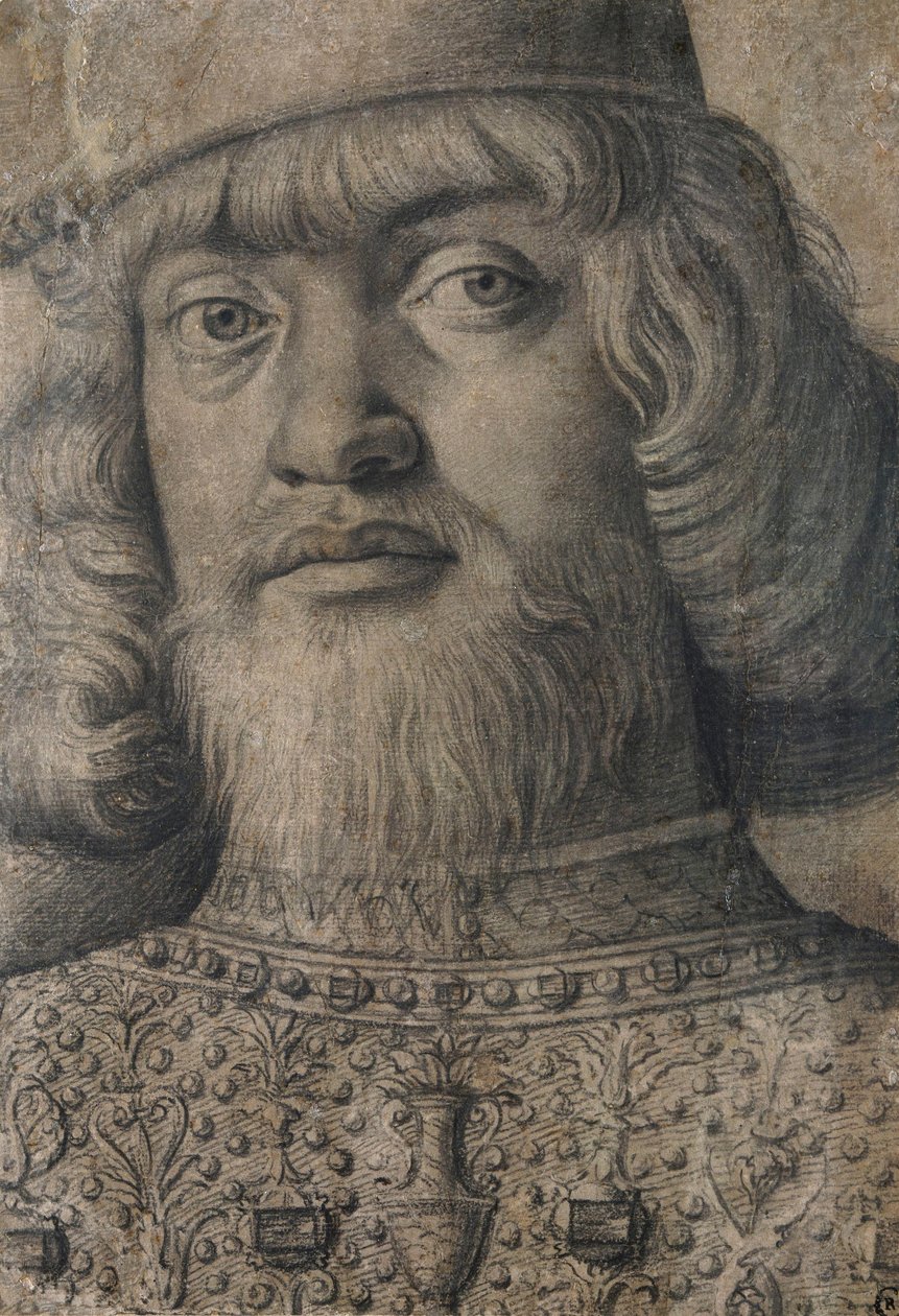 Porträt von Francesco II Gonzaga, 4. Markgraf von Mantua (1466-1519) av Andrea Mantegna