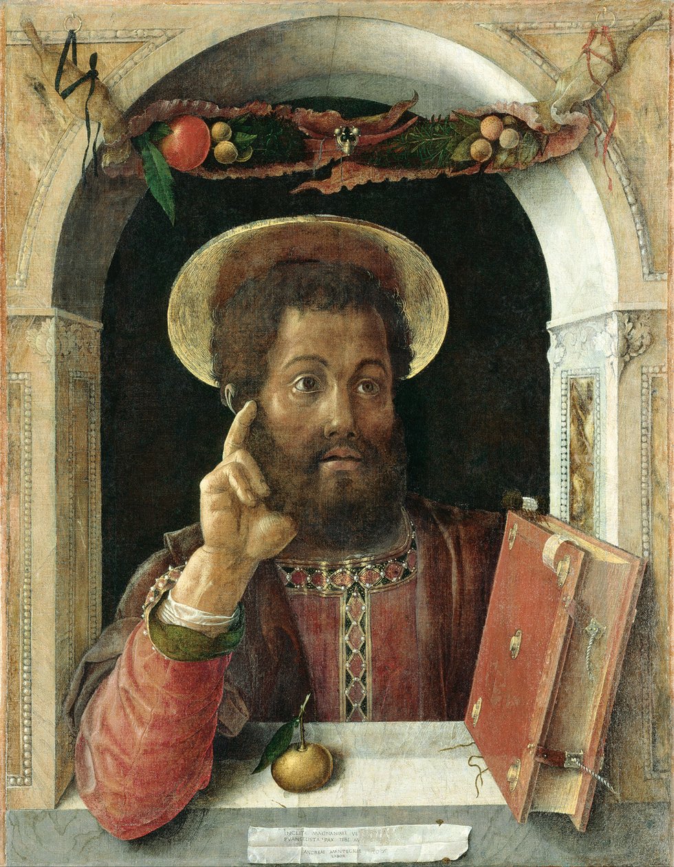Evangelisten Markus, ca. 1450 (blandet media på lerret) av Andrea Mantegna
