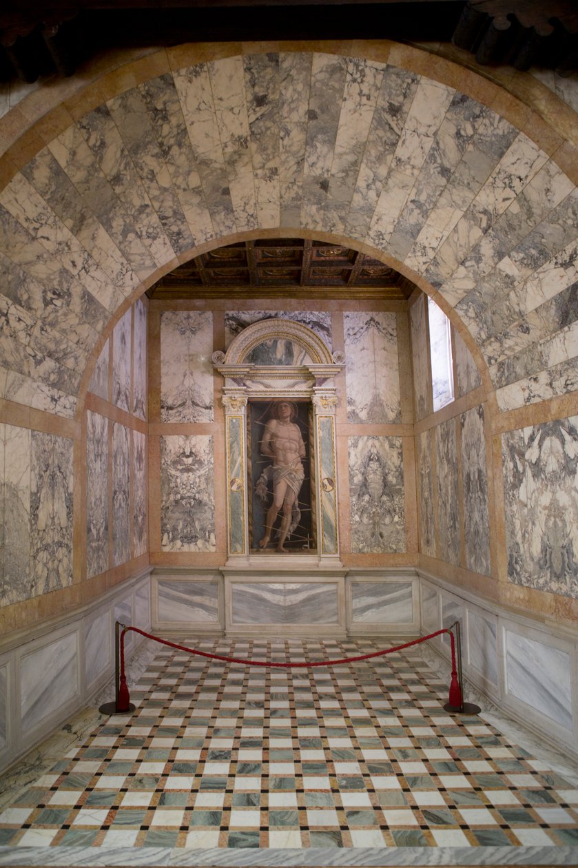 Den hellige Sebastian, ca. 1490 av Andrea Mantegna