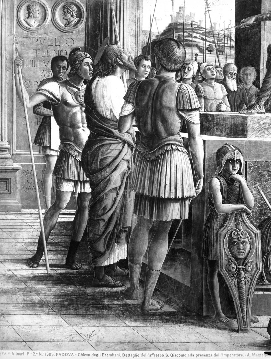 St. Jakob den store førte kong Herodes Agrippa (detaljer) av Andrea Mantegna
