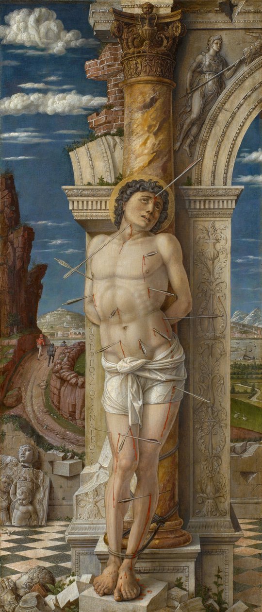 St. Sebastian, ca. 1459 (tempera på panel) av Andrea Mantegna