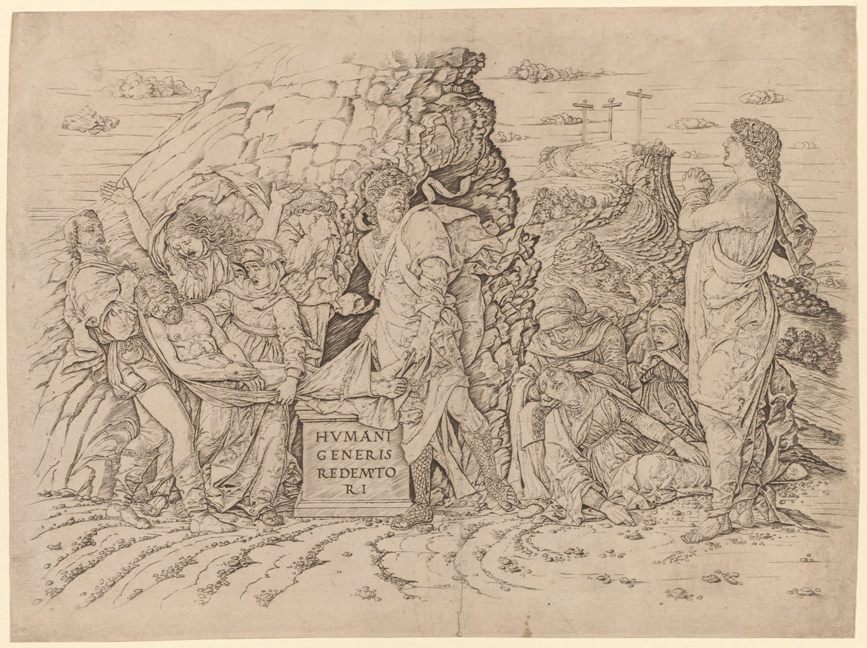 Gravleggingen. av Andrea Mantegna