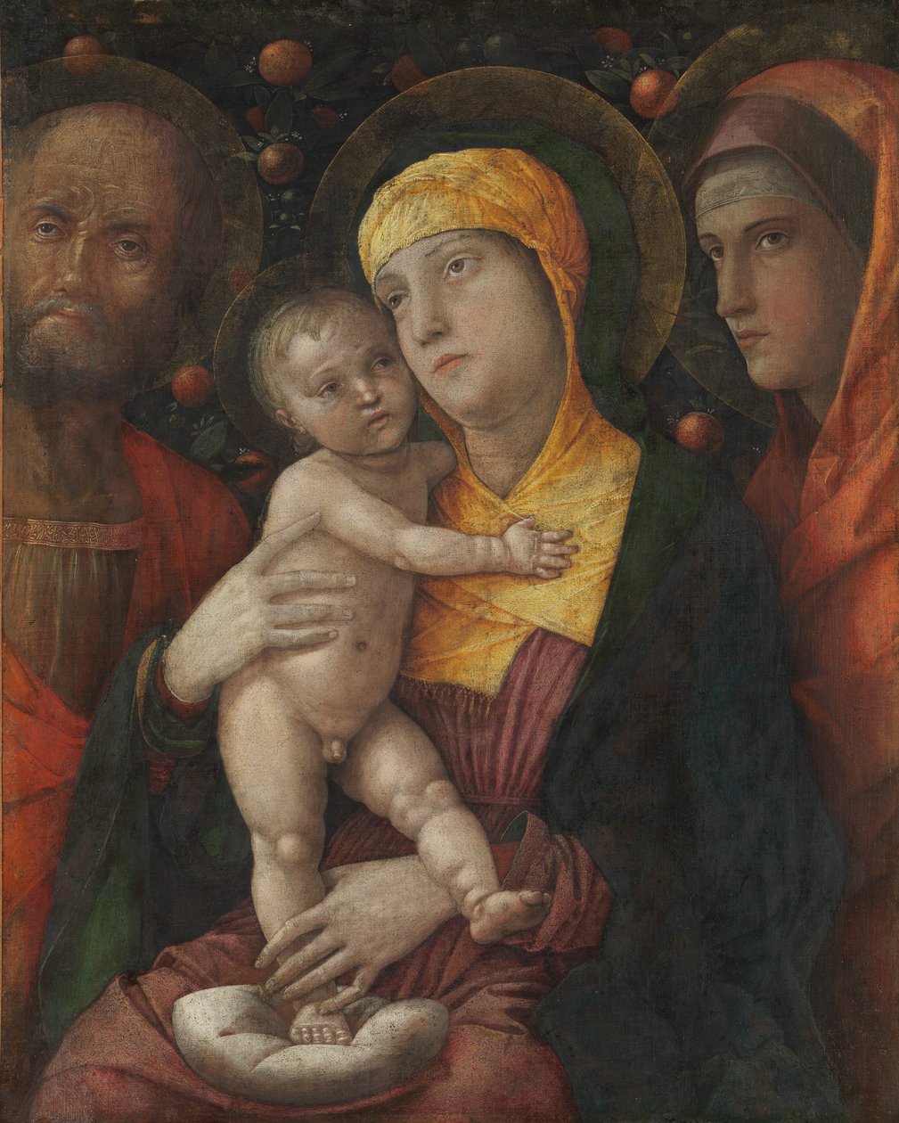 Den hellige familie med Maria Magdalena, ca. 1495-1500. av Andrea Mantegna