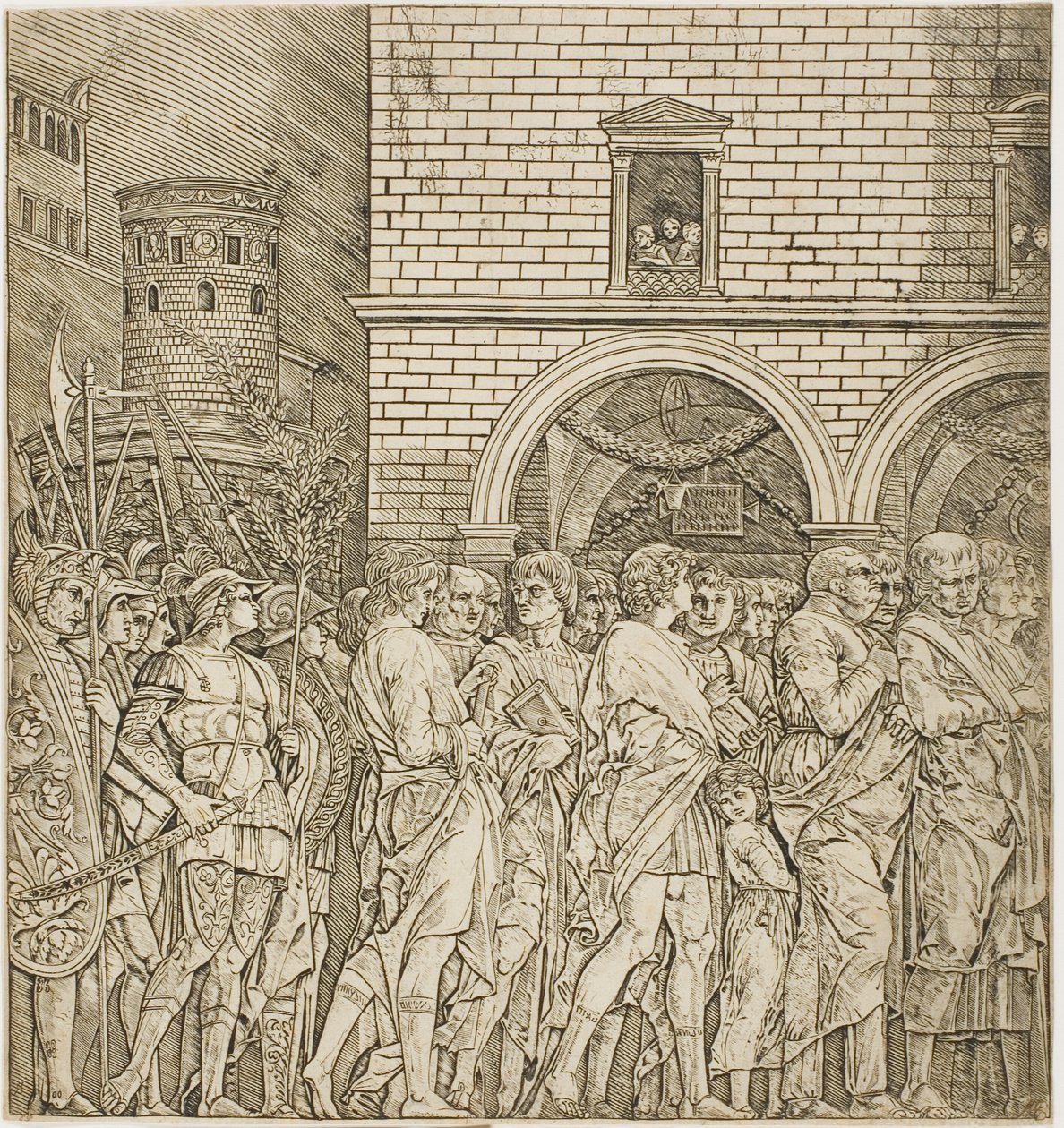 Senatorene, fra Triumph of Caesar av Andrea Mantegna