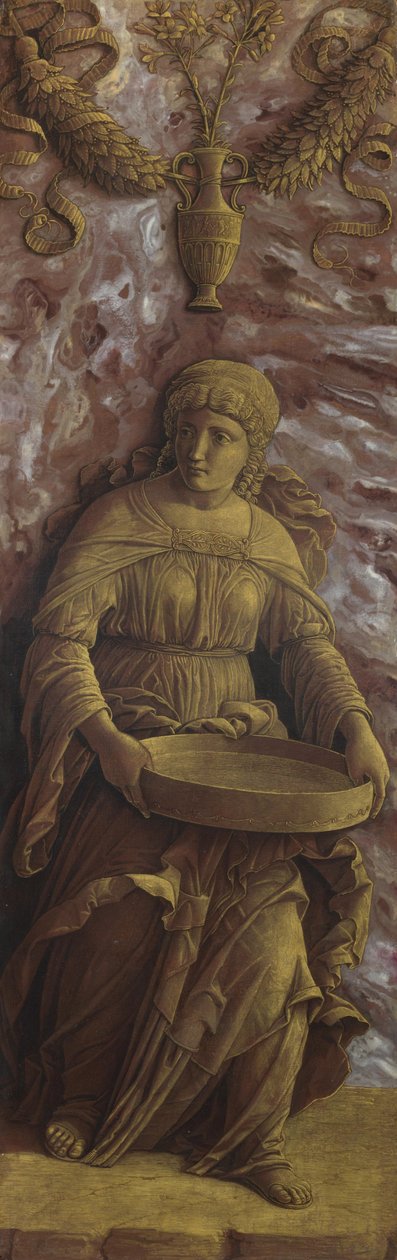 The Vestal Virgin Tuccia with a Sieve, ca. 1500. av Andrea Mantegna