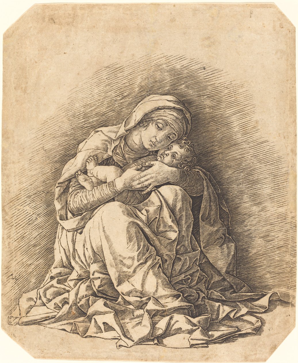 Jomfruen og barnet av Andrea Mantegna