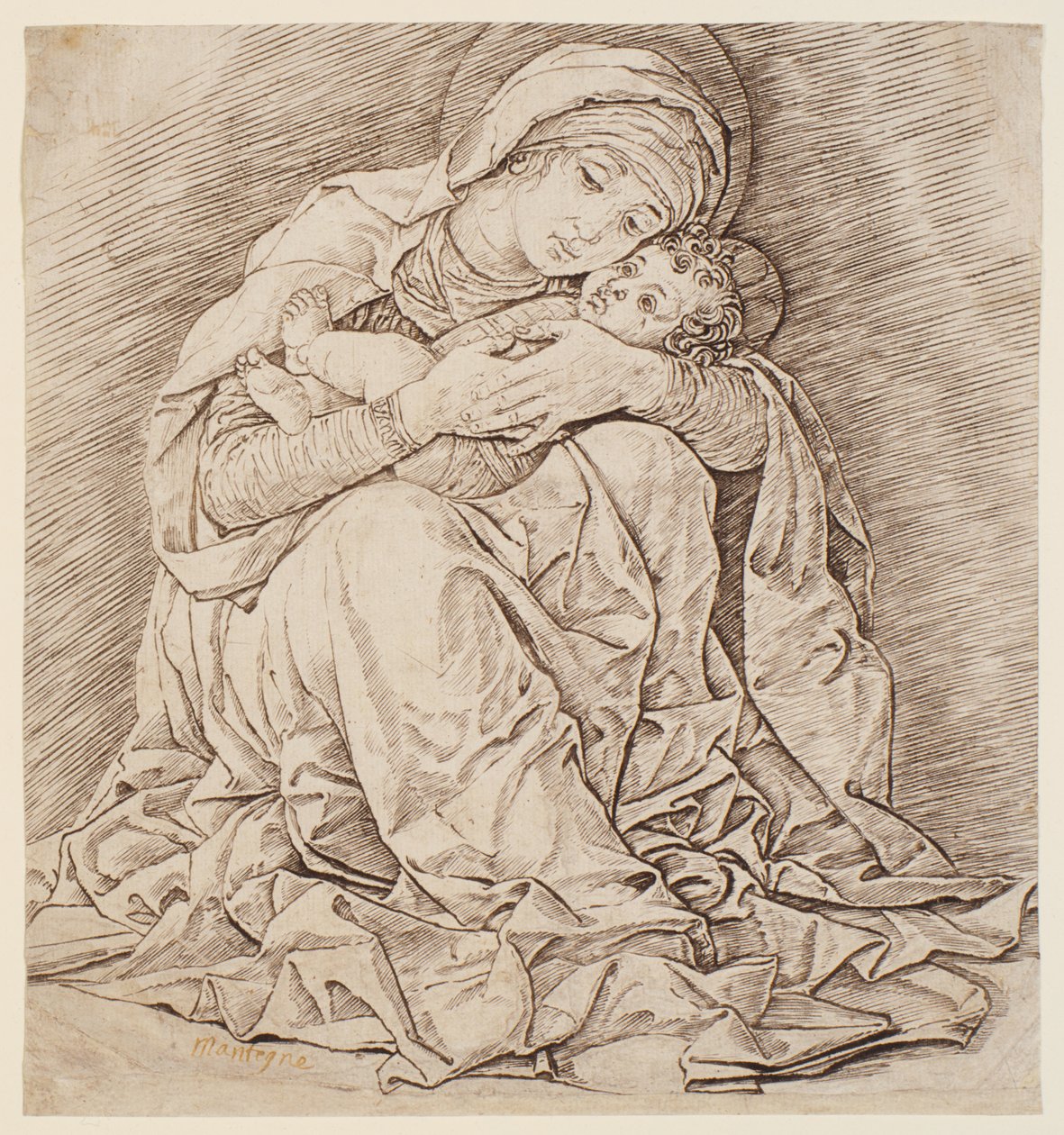 Jomfruen og barnet av Andrea Mantegna