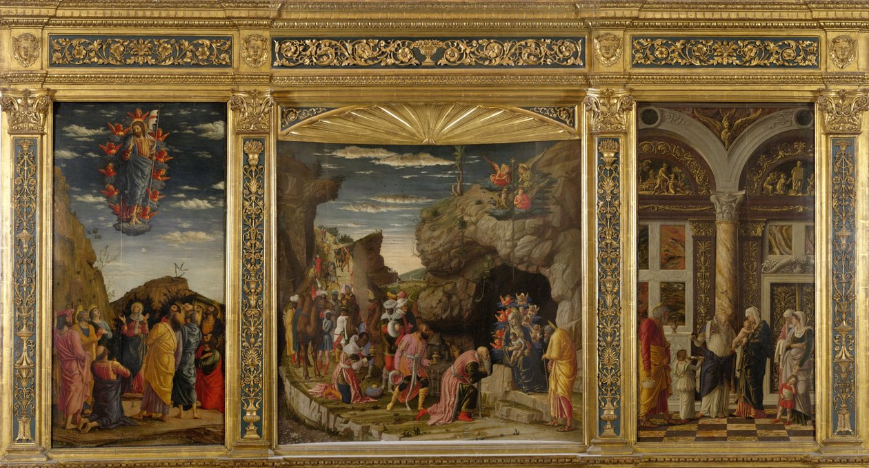 Triptych from the Uffizi Triptych Uffizi, ca 1463-1464. av Andrea Mantegna