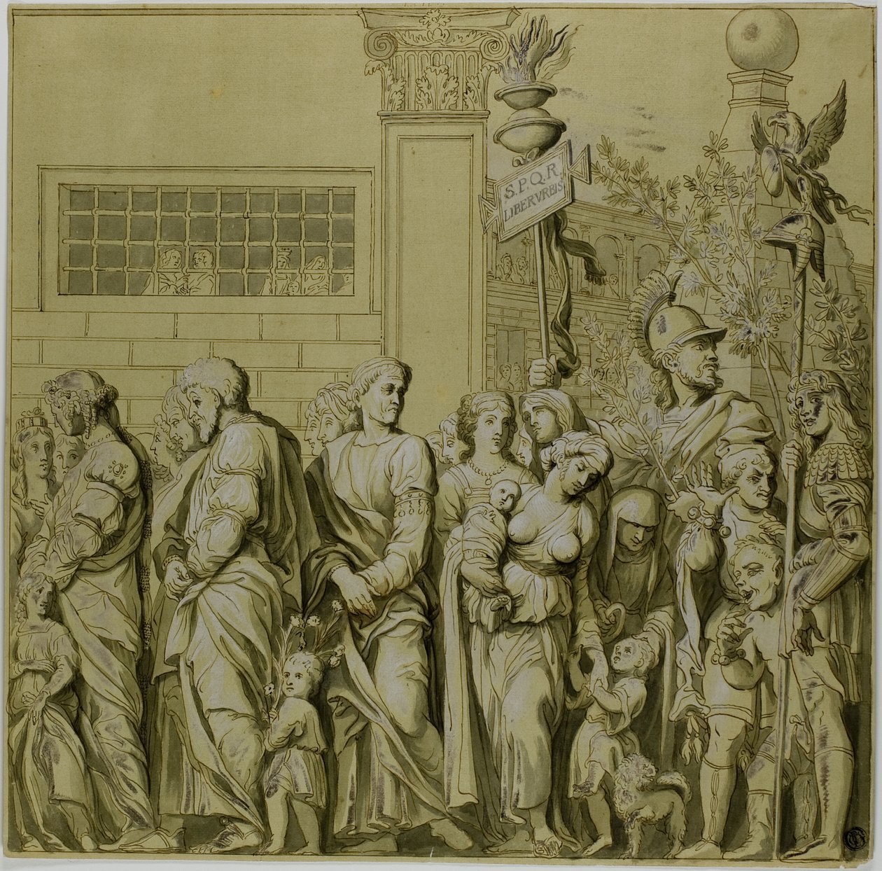 Triumfer til Julius Cæsar: Lerret nr. VII av Andrea Mantegna