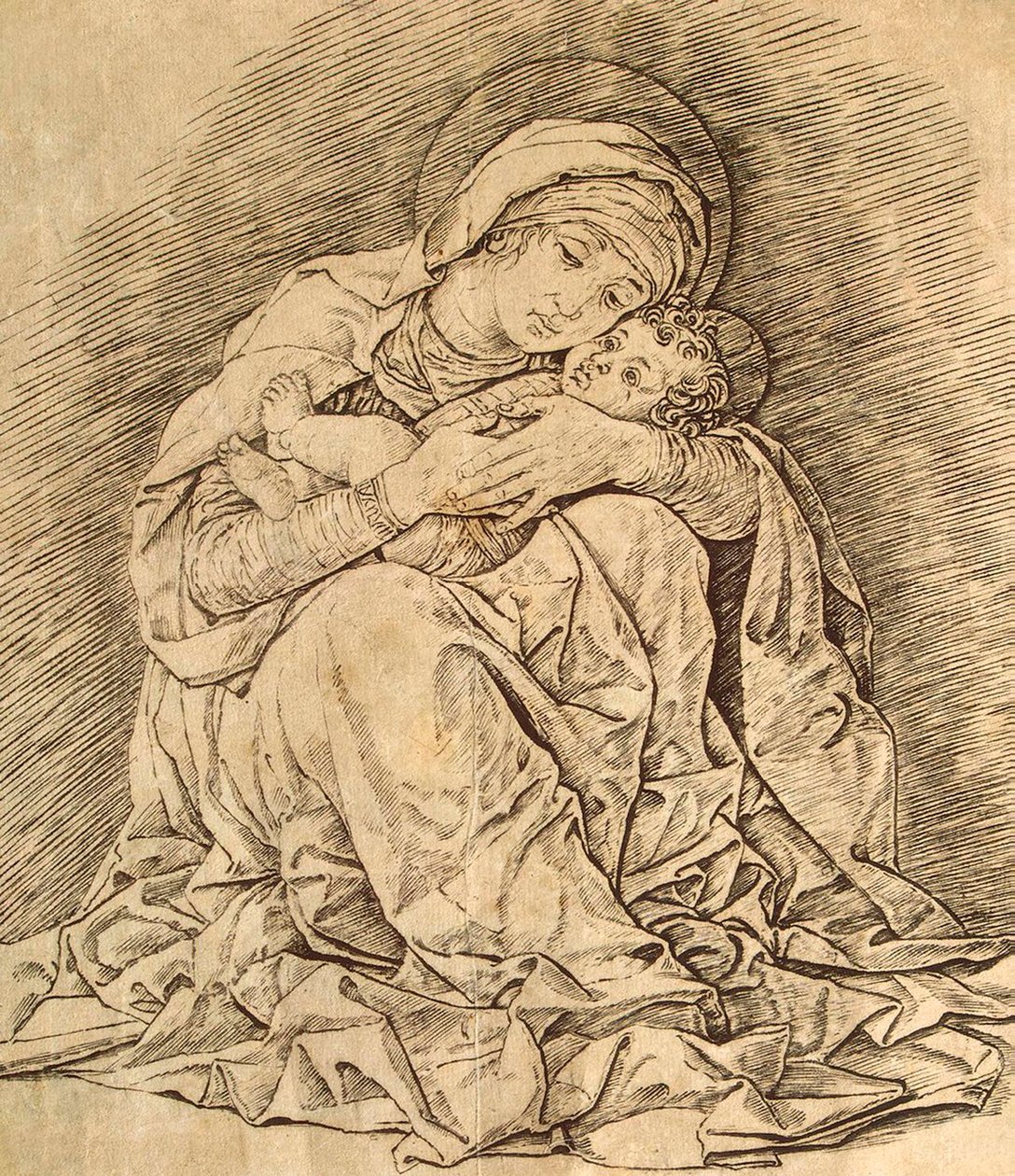 Jomfru og barn. av Andrea Mantegna