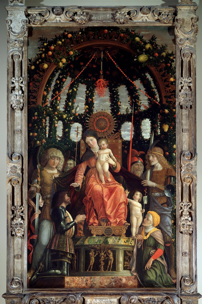 Virgin of Victory (Victory altertavle) av Andrea Mantegna