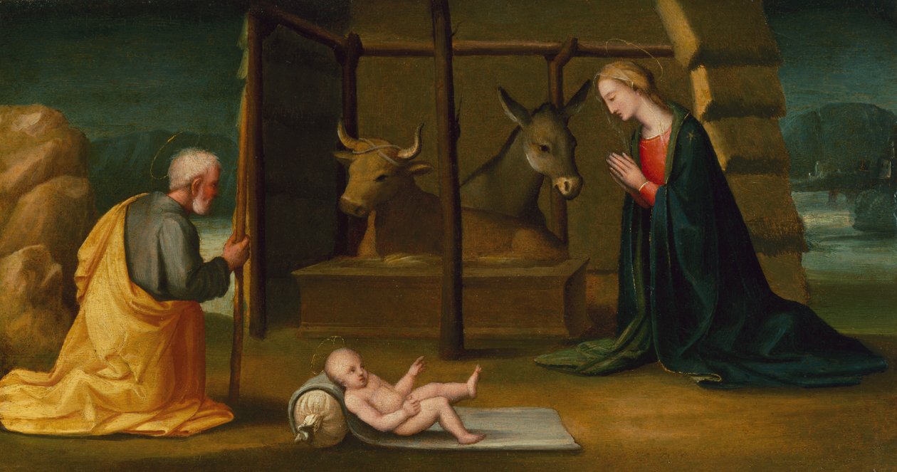 The Nativity, ca. 1500 (olje på panel) av Andrea Piccinelli