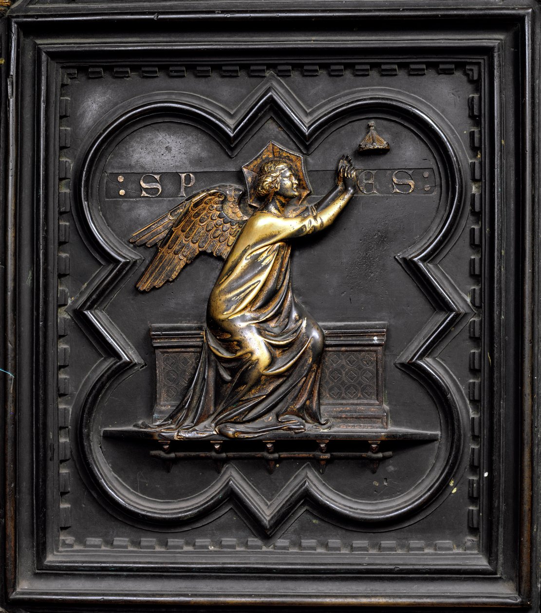 Hope, panel A av sørdørene til dåpskapellet i San Giovanni, 1336 (bronse) av Andrea Pisano