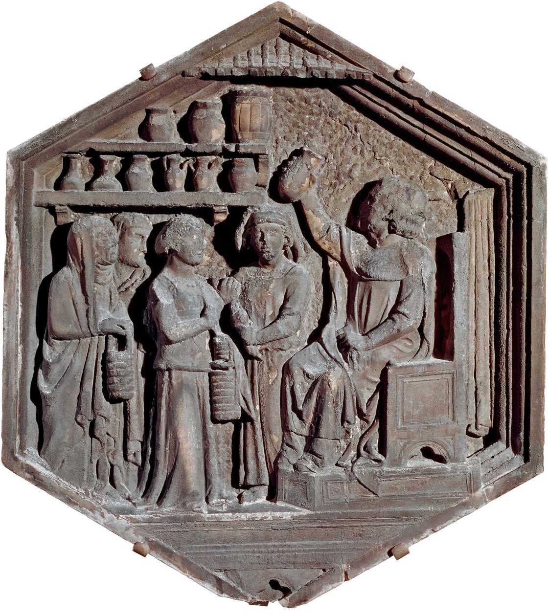 Medisin allegori. (Skulptur med lavt relieff av Andrea Pisano