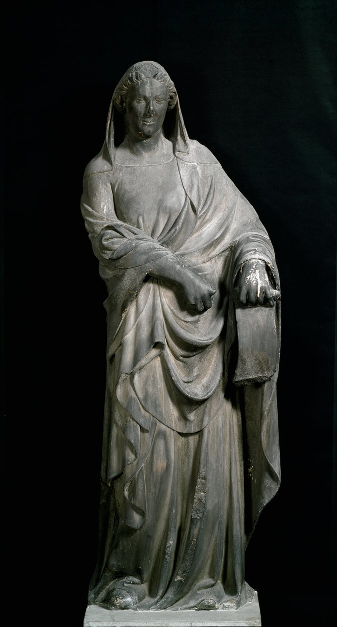 Sibyll of Tibur, fra klokketårnet. Marmor skulptur av Andrea Pisano