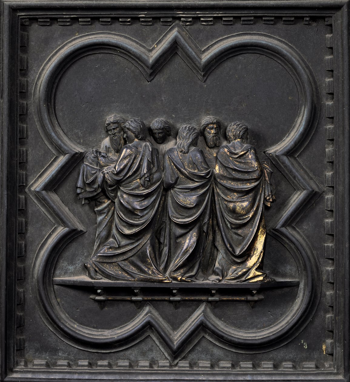 Transporten av kroppen til døperen Johannes, nittende panel av sørdørene til dåpskapellet i San Giovanni, 1336 (bronse) av Andrea Pisano