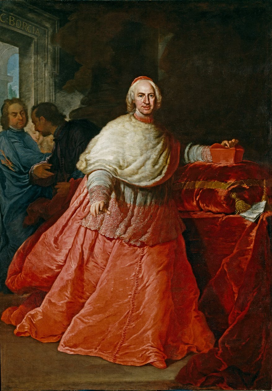 Portrett av kardinal Carlos de Borja y Centellas 1663-1733, etter 1721. av Andrea Procaccini