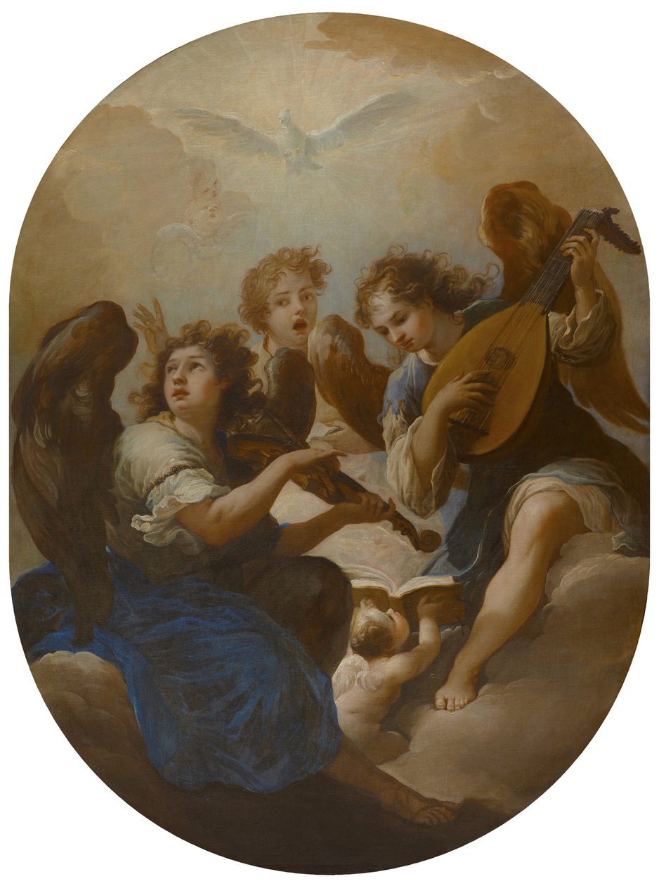 Three Music Making Angels, før 1720 av Andrea Procaccini